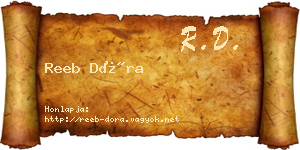 Reeb Dóra névjegykártya